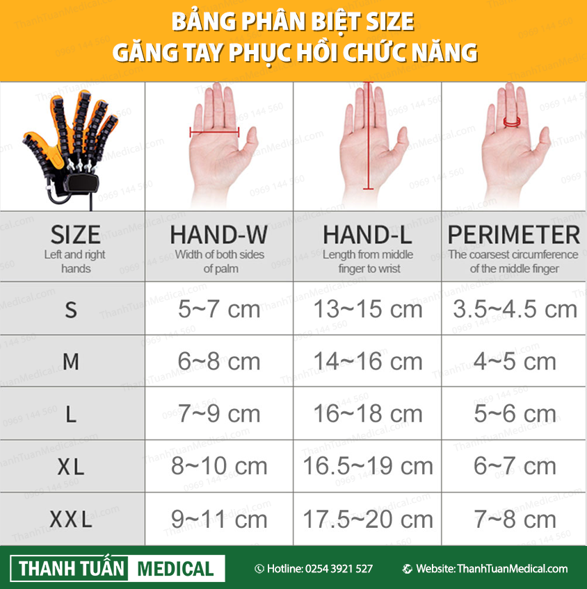 Găng tay phục robot hồi chức năng tay Finger Trainer có phân biệt size
