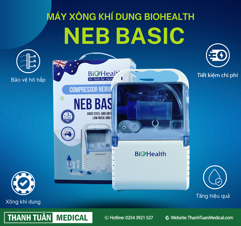 Máy xông mũi họng Biohealth Neb Basic